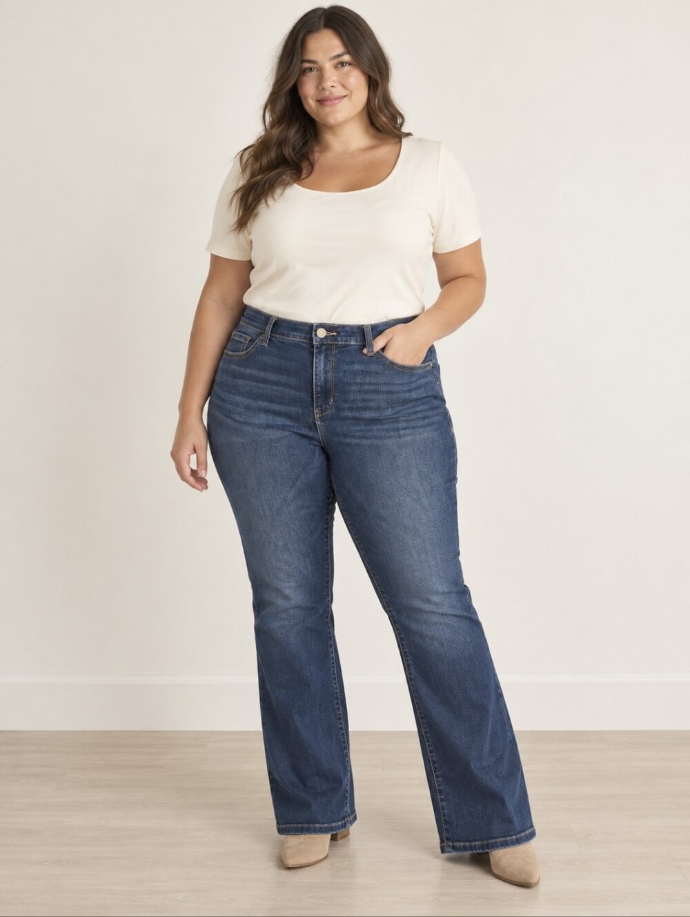 Torrid Feel the Fit Size 18 Bootcut Medium Wash Stretch Jeans